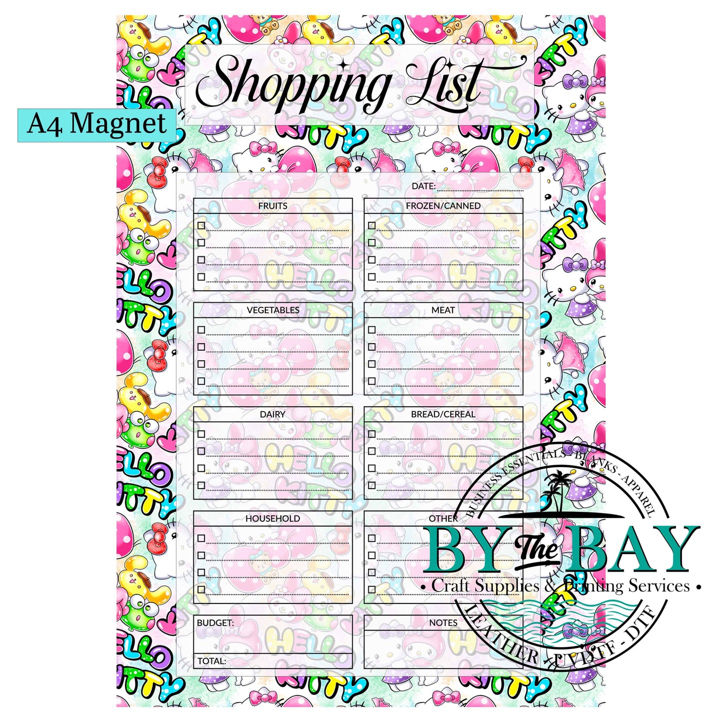 Hello K A4 Shopping List Magnet