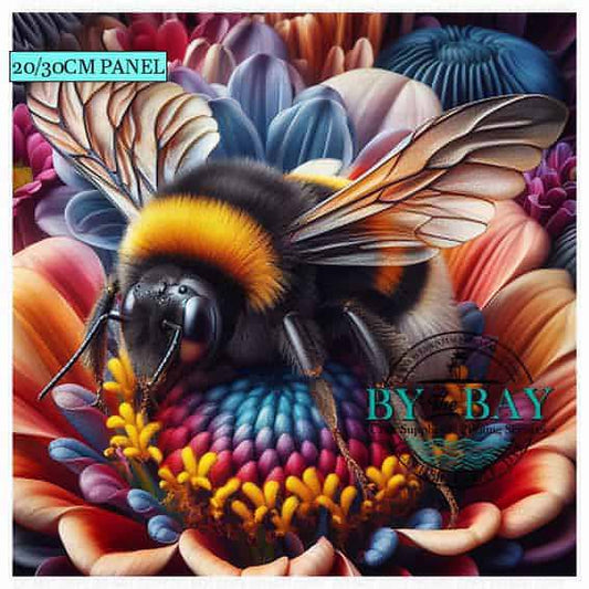 Honey Bee Flower 20cm/30cm Panels