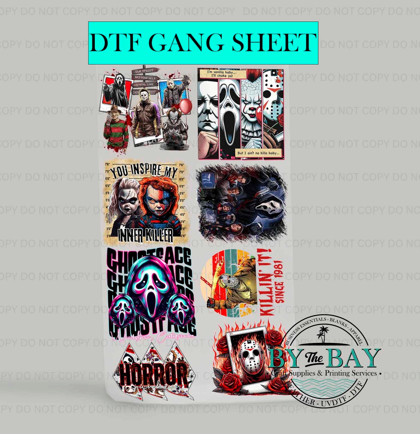 Horror 1  Pre-designed 1m DTF Gang Sheet