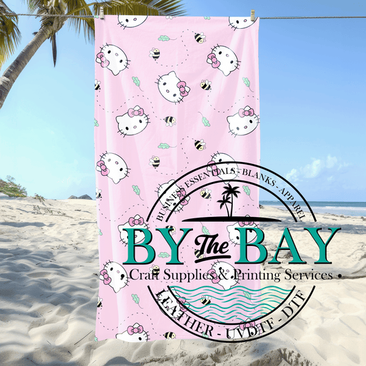 Hello Bee Beach Towel