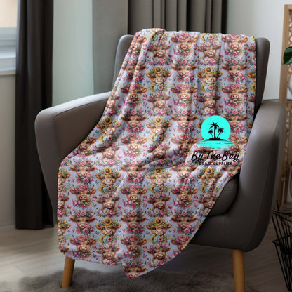 Highland cow lavender Blanket