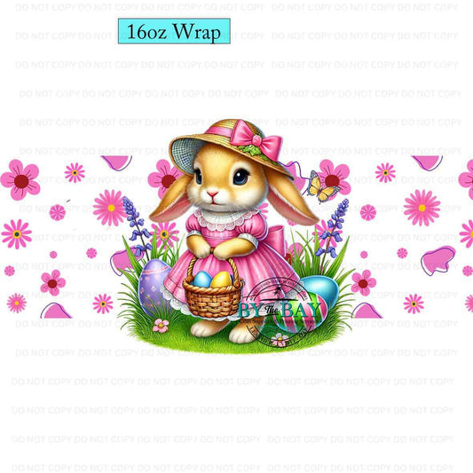 Hot Pink Floral Bunny