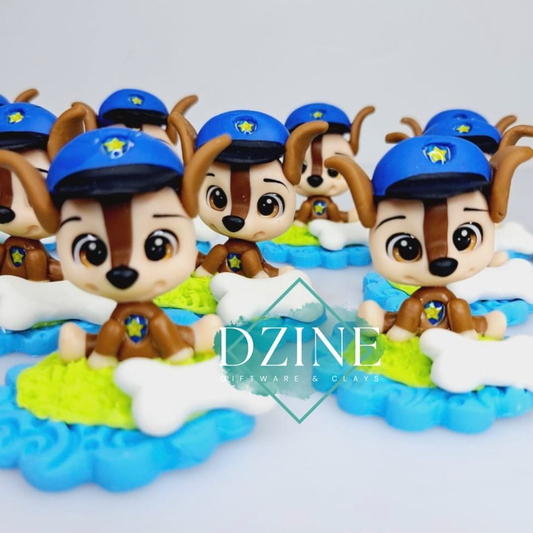 Blue hat patrol cake topper (5-6cm)