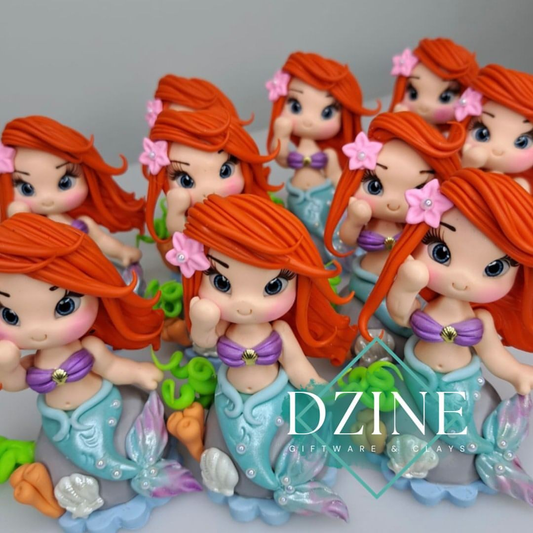 Underwater mermaid princess cake topper (9cm)