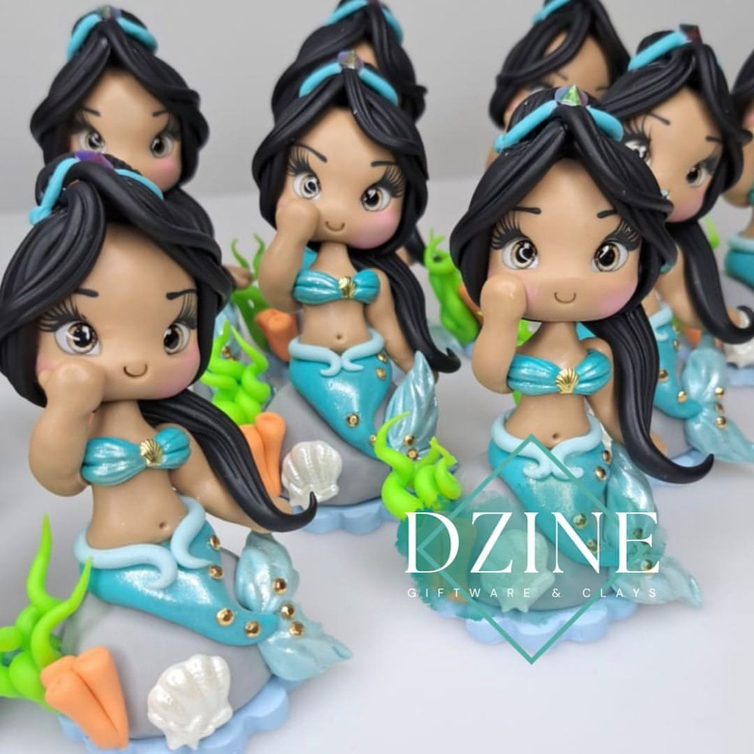 Genie princess mermaid cake topper (9cm)