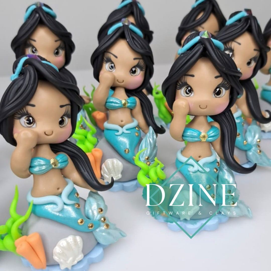 Genie princess mermaid cake topper (9cm)