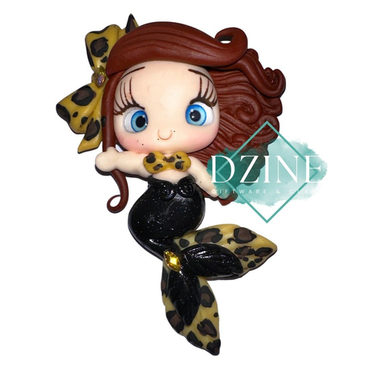 Leopard Print mermaid brown hair