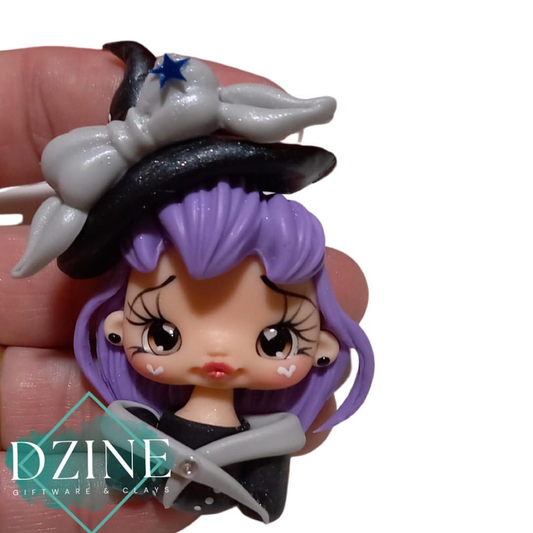 Cute purple witch