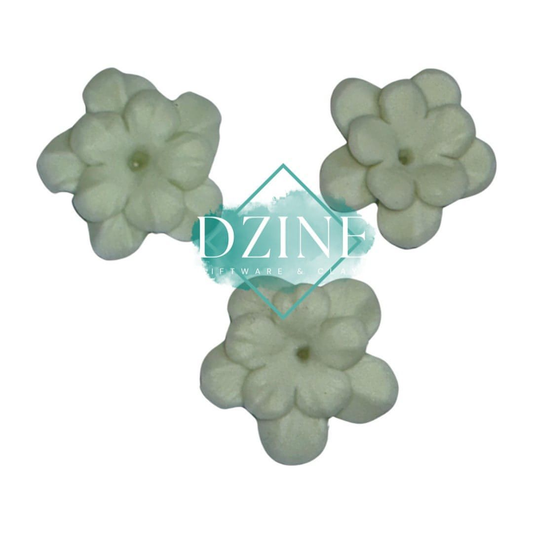 Large Mint 2 layered Flower 3pk (3cm)