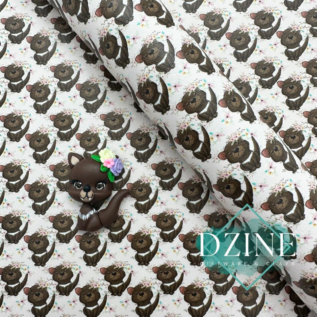 Pink floral Tassie Devil