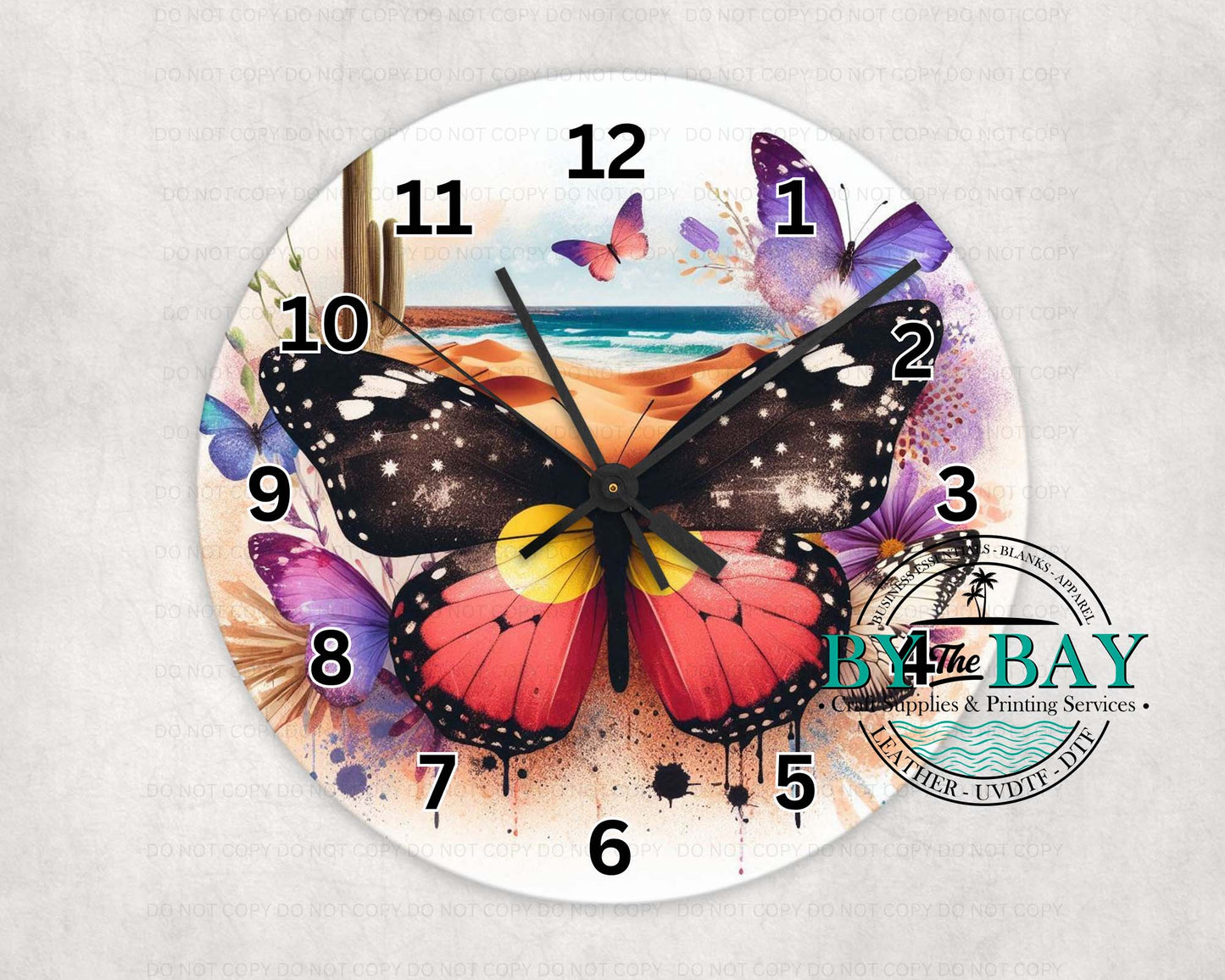 Indigenous Butterfly Clock