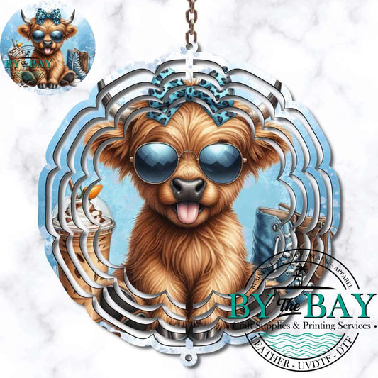 Iced Highland Wind Spinner Sublimation Print