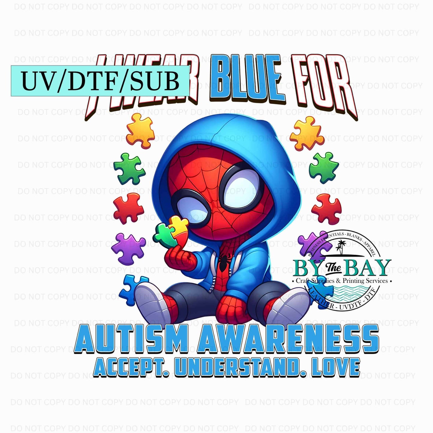 I wear blue spider
