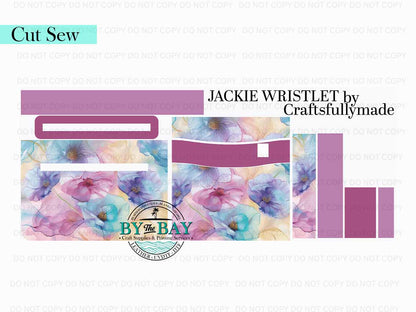 Alcohol Ink Pastel Jackie Wristlet (Cut Sew Panel)