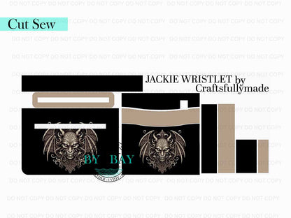 Gargoyle Jackie Wristlet (Cut Sew Panel)