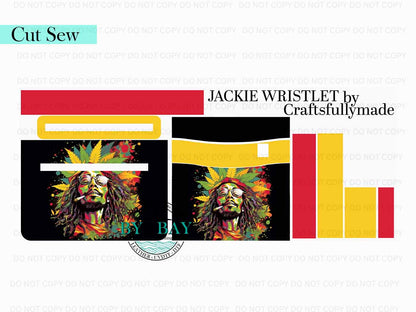 Rasta Jackie Wristlet (Cut Sew Panel)