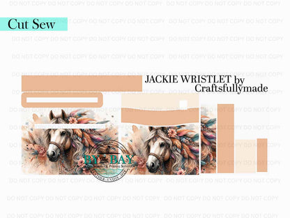 Boho Horse Jackie Wristlet (Cut Sew Panel)
