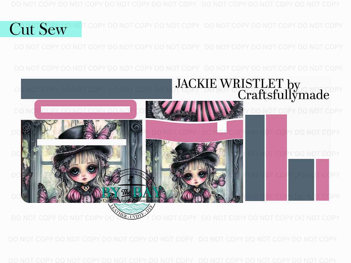 Goth Girl Jackie Wristlet (Cut Sew Panel)