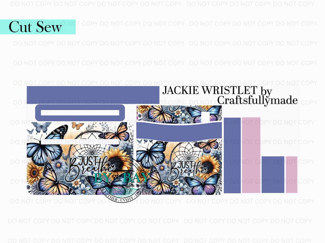 Just Breathe Jackie Wristlet (Cut Sew Panel)