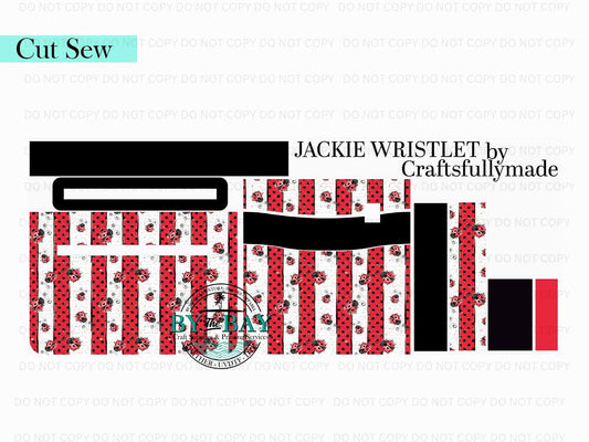 Lady Bugs Jackie Wristlet (Cut Sew Panel)