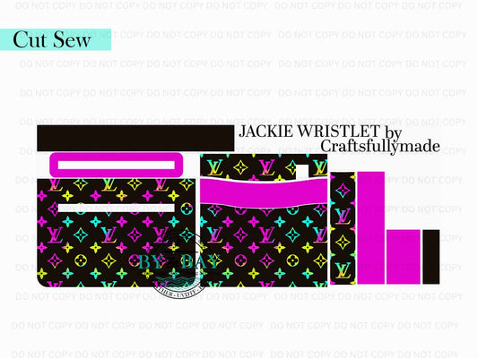 Ombre LV Jackie Wristlet (Cut Sew Panel
