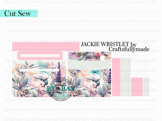 Pastel Cockatoo Jackie Wristlet (Cut Sew Panel)