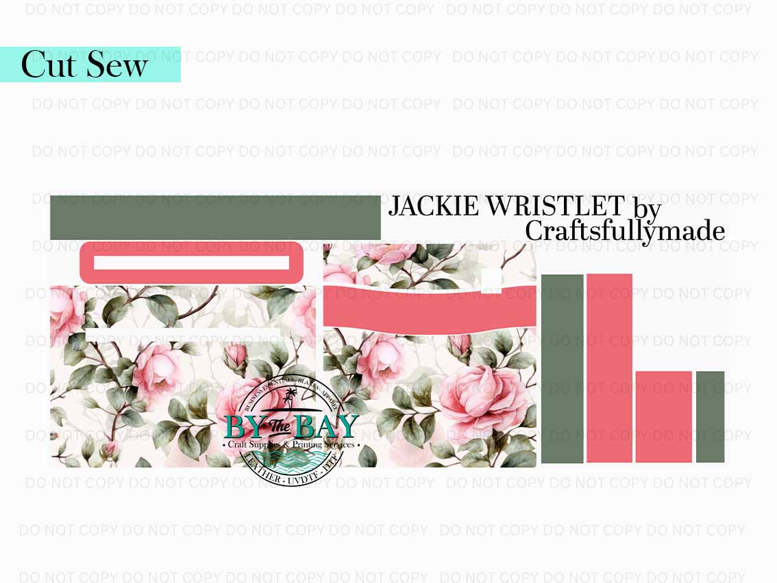 Shabby Chic Roses Jackie Wristlet (Cut Sew Panel)