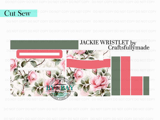 Shabby Chic Roses Jackie Wristlet (Cut Sew Panel)