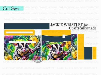 Sugar Glider Jackie Wristlet (Cut Sew Panel)
