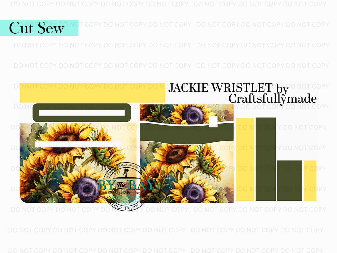Sunflowers Jackie Wristlet (Cut Sew Panel)