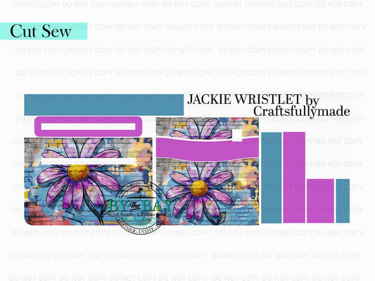 Graffiti Flower  Jackie Wristlet (Cut Sew Panel)