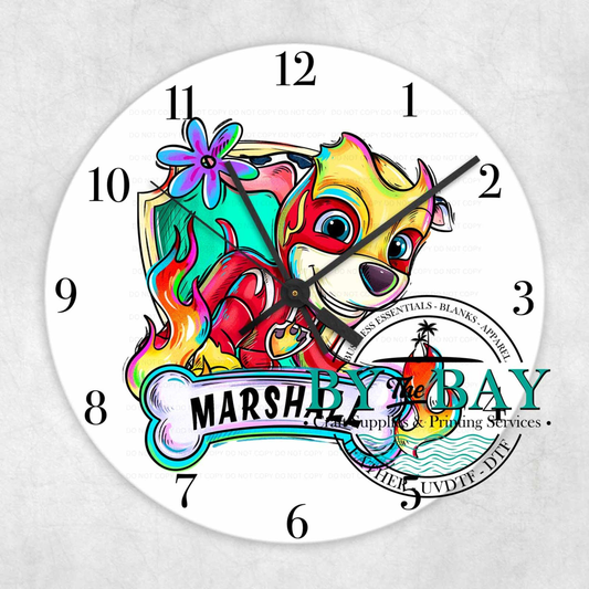 Red Paw UVDTF Clock