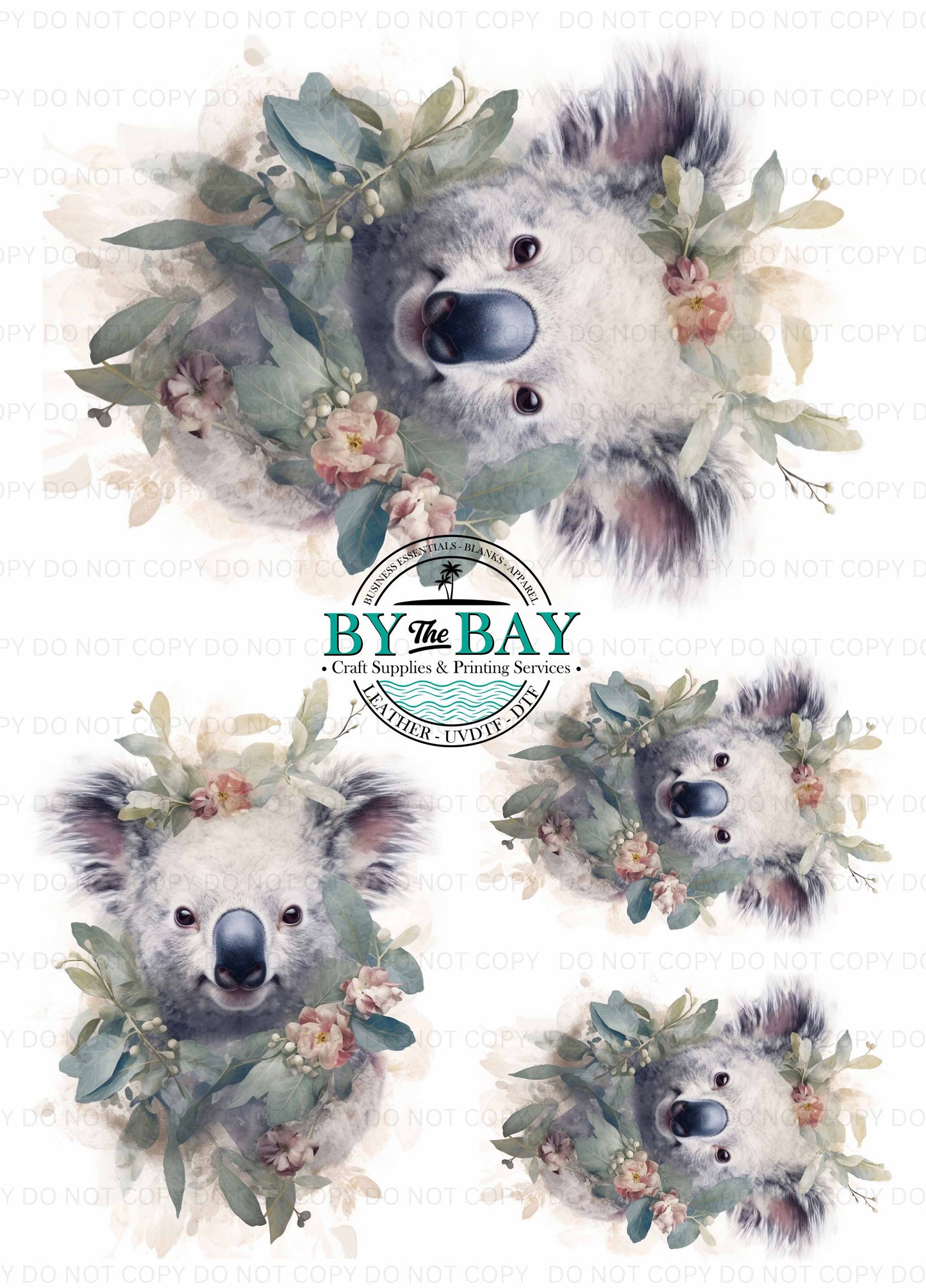 Koala Eucalyptus Headband Panel (Various Sizes)