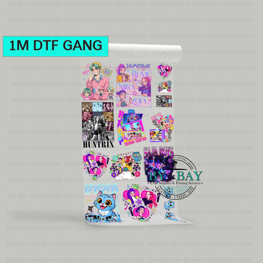 Hunters 5 Pre-designed 1m DTF Gang Sheet