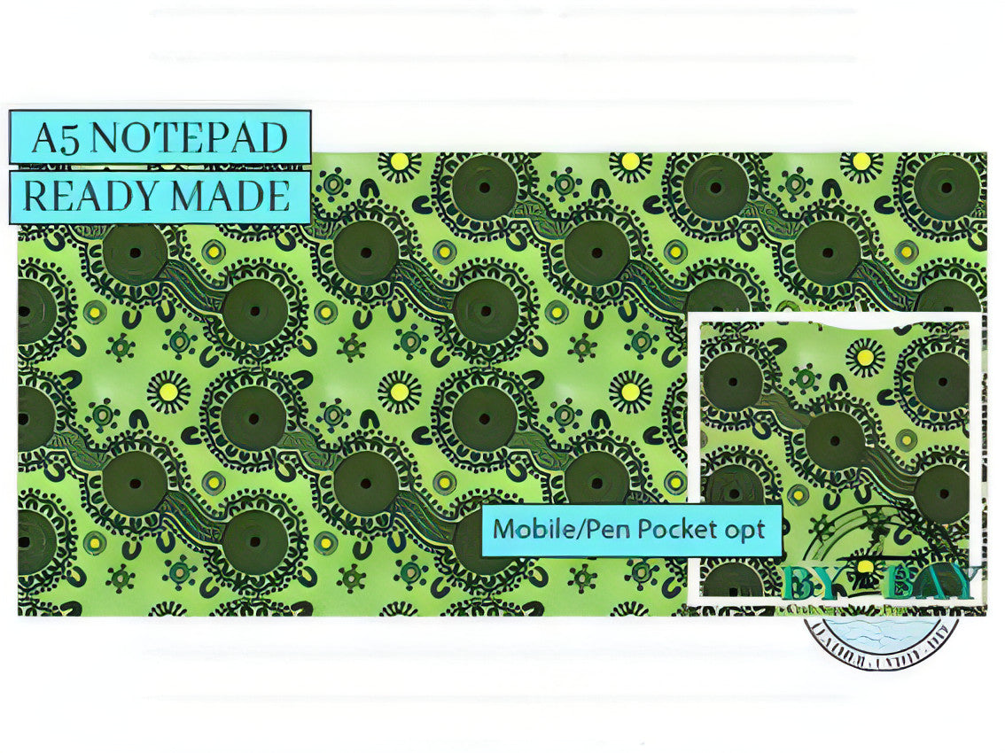 HDs Lifelines Green - Ready made notepad Cover (Notepad & pocket options available)