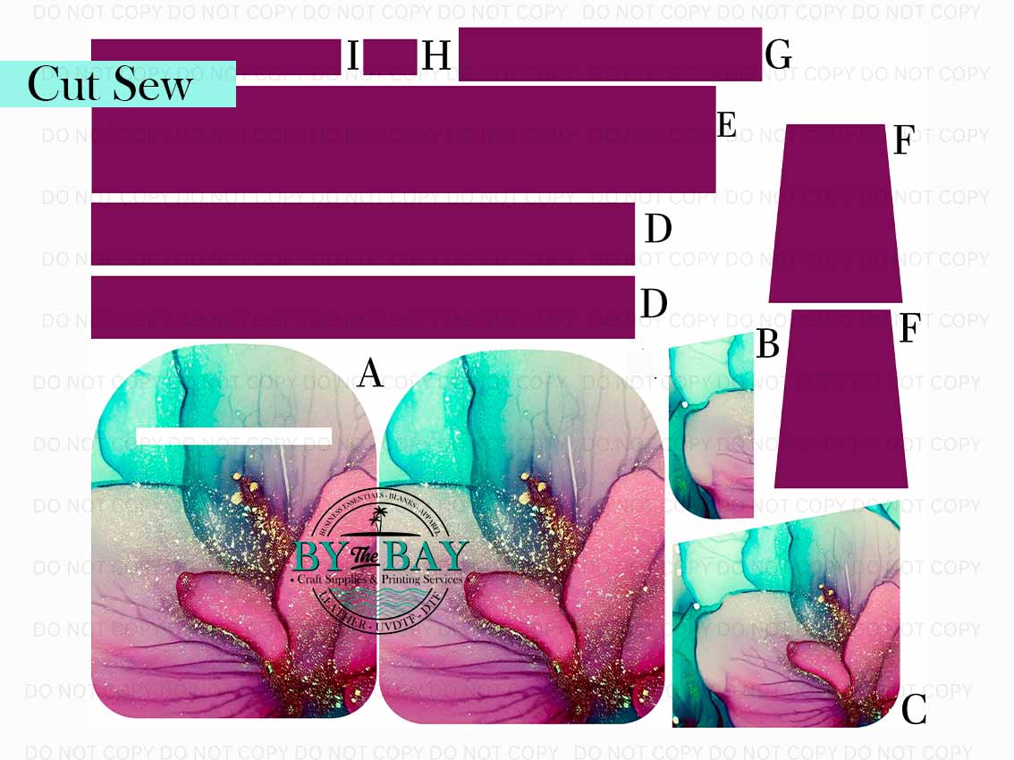 Alcohol Flower Pink Luna Sling (Cut Sew Panel)
