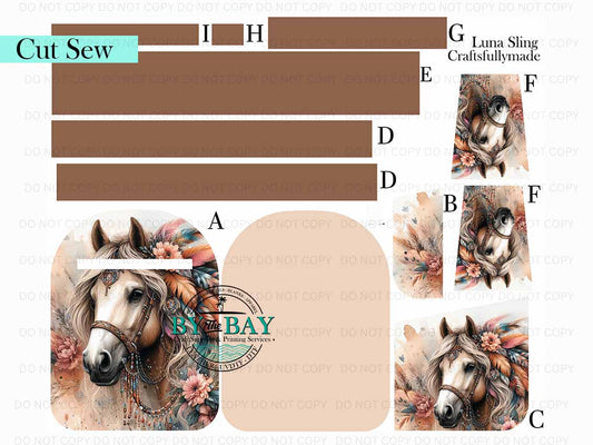 Boho Horse Luna Sling (Cut Sew Panel)