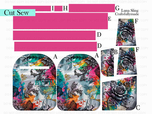 Gothic Rose Luna Sling (Cut Sew Panel)