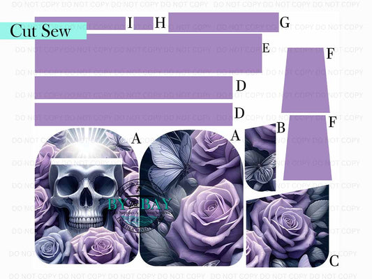 Purple Skull Luna Sling (Cut Sew Panel)