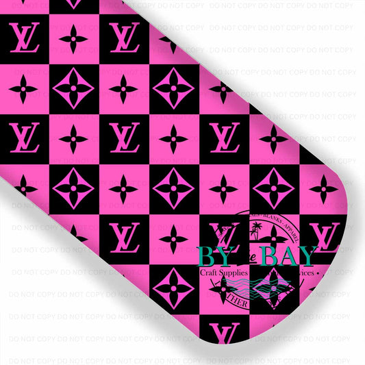 LV Pink Black Checks