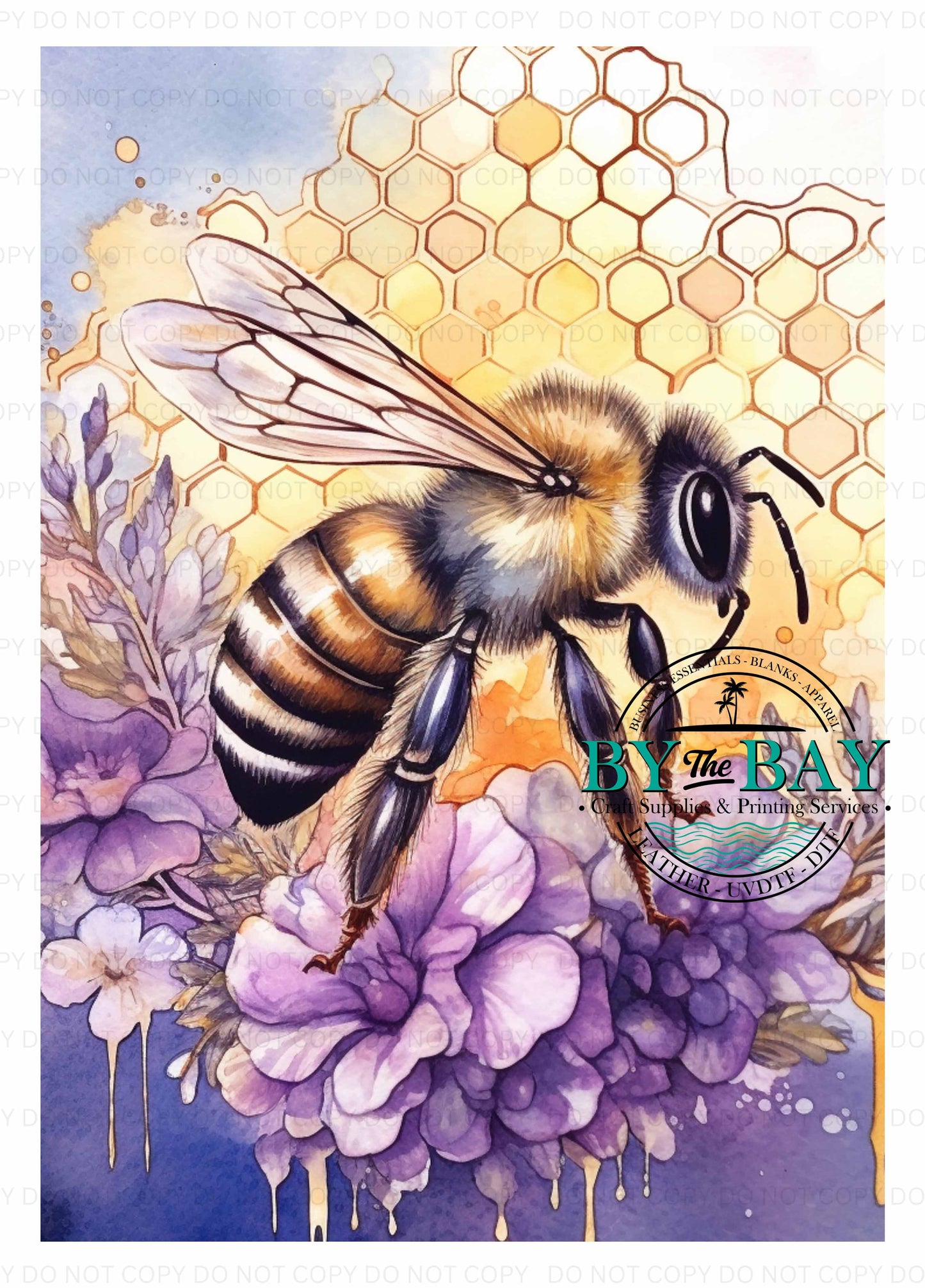 Lavender Honey Bee Panel (Various Sizes)