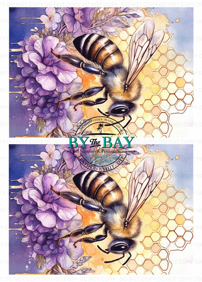 Lavender Honey Bee Panel (Various Sizes)