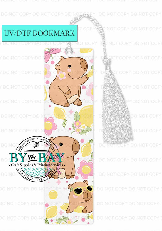 Lemon Capybara UVDTF Bookmark