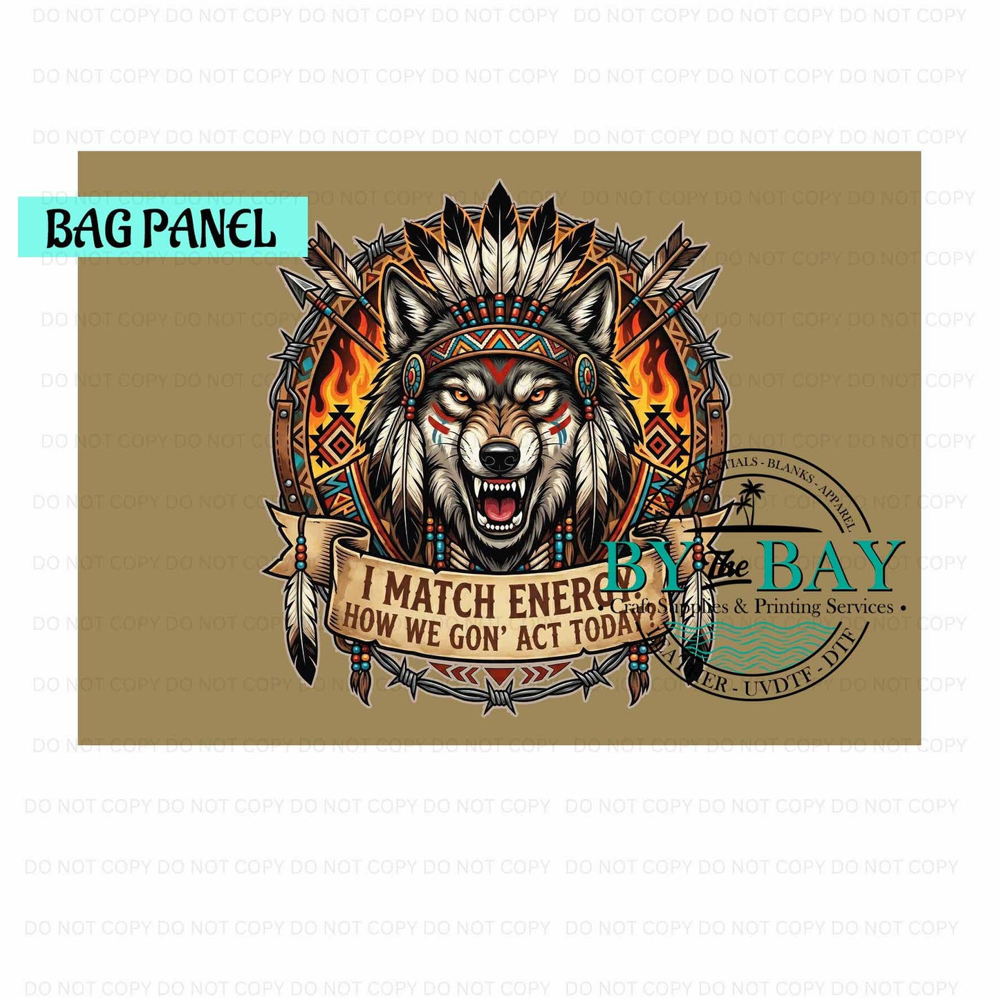 Match Energy Wolf Bag Panel (Various Sizes)