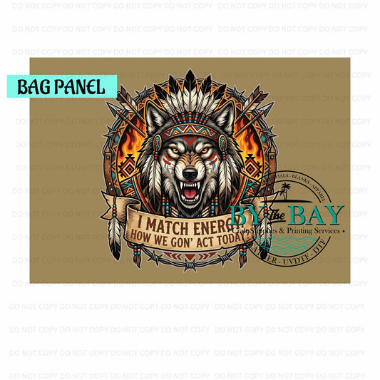 Match Energy Wolf Bag Panel (Various Sizes)