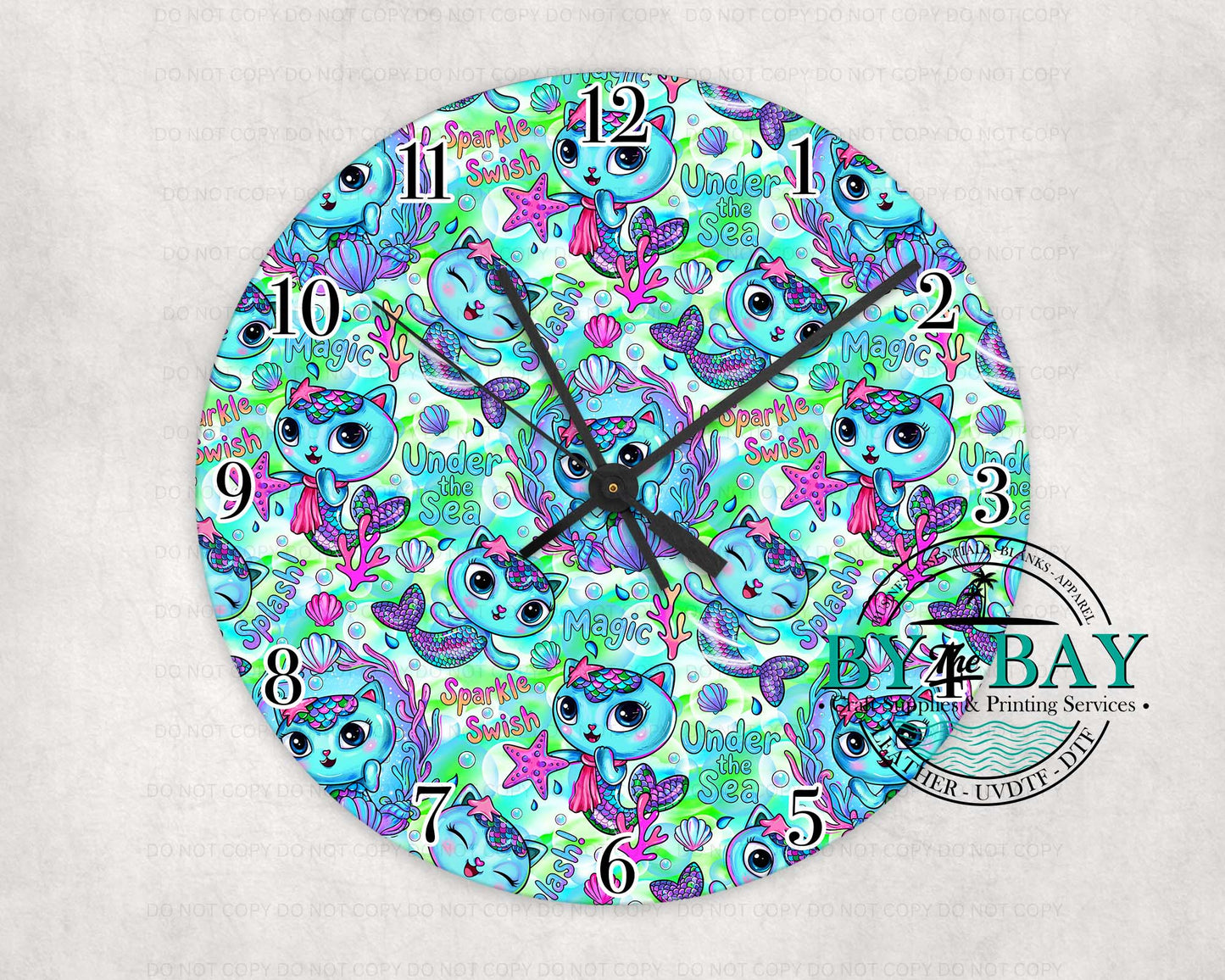 Mer Cat Clock