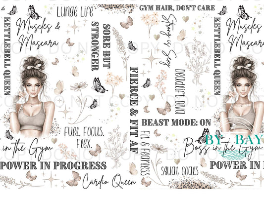 Muscles & Mascara  Daydream Notepad Cut Sew Panel