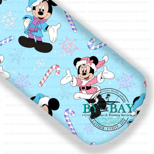 Mr & Mrs Mouse Candy Cane Blue