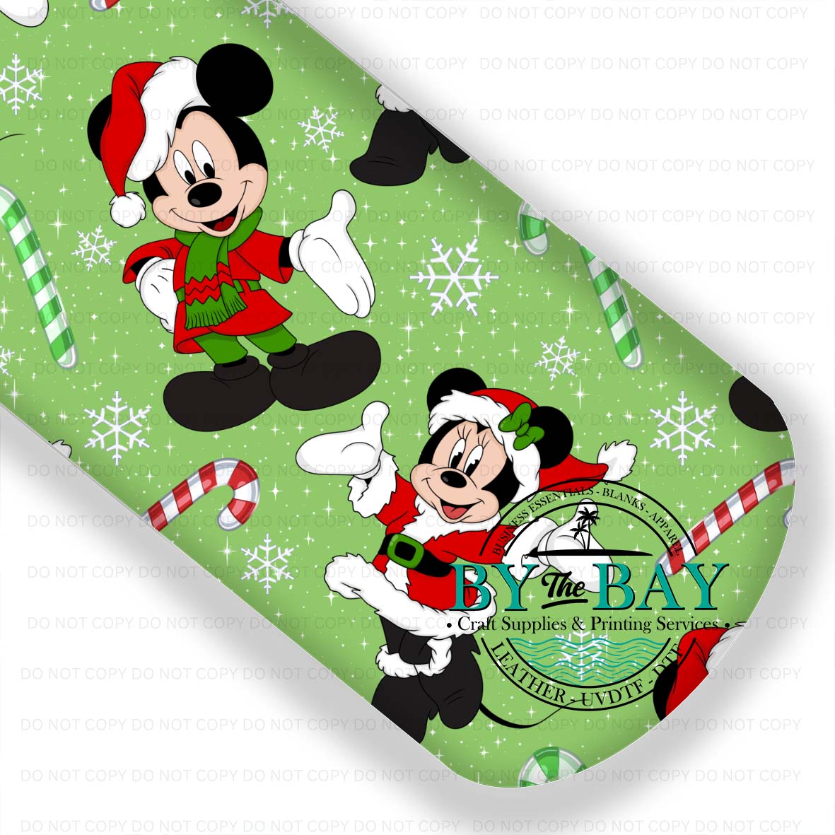 Mr & Mrs Mouse Candy Cane Green