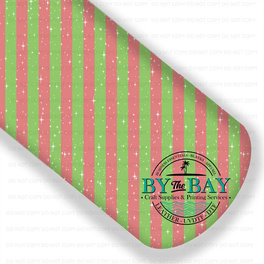 Mr & Mrs Mouse Candy Cane Green & Red Stripes Coord